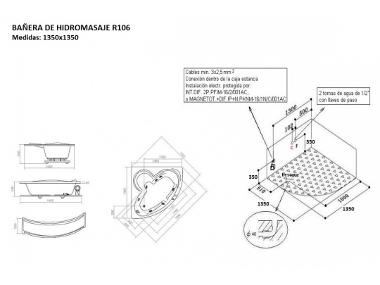 BAÑERA DE HIDROMASAJE R-106 2