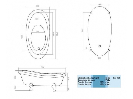 BAÑERA DE HIDROMASAJE V-120B 3