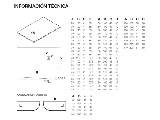 PLATO DE DUCHA MINERALES AC600 5