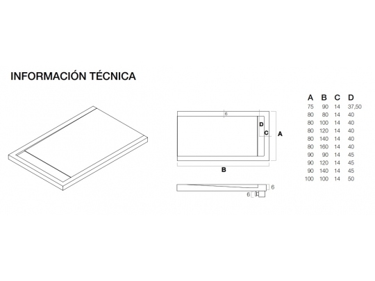 PLATO DE DUCHA ACRÍLICO AC80 3