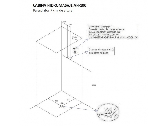 CABINA DE HIDROMASAJE AH-100 3