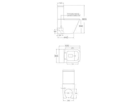 INODORO CON SALIDA DUAL VE-3 2