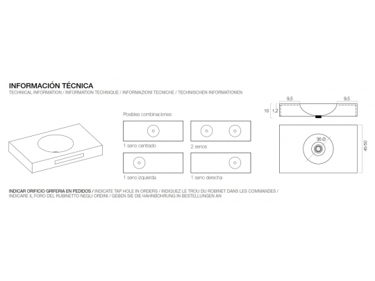 LAVABO SOLID SURFACE LX18 1