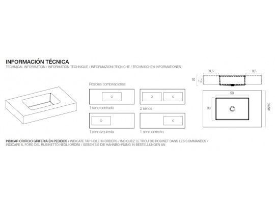 LAVABO SOLID SURFACE LX19 1