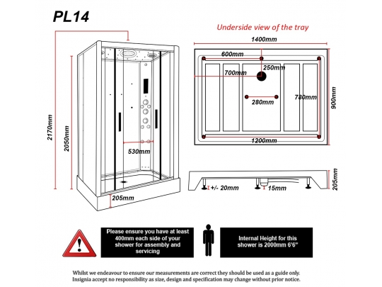 CABINA DE HIDROMASAJE PL14.B 1