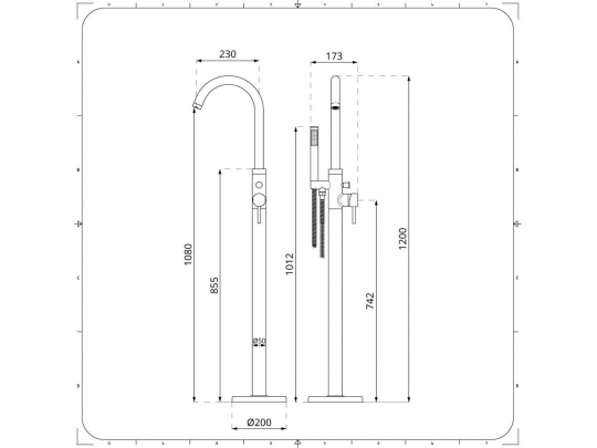 GRIFO BAÑO PIE M-017 5