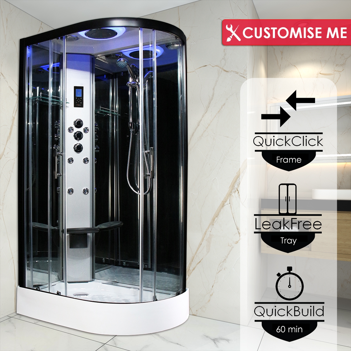 Cómo instalar una cabina de ducha con hidromasaje 